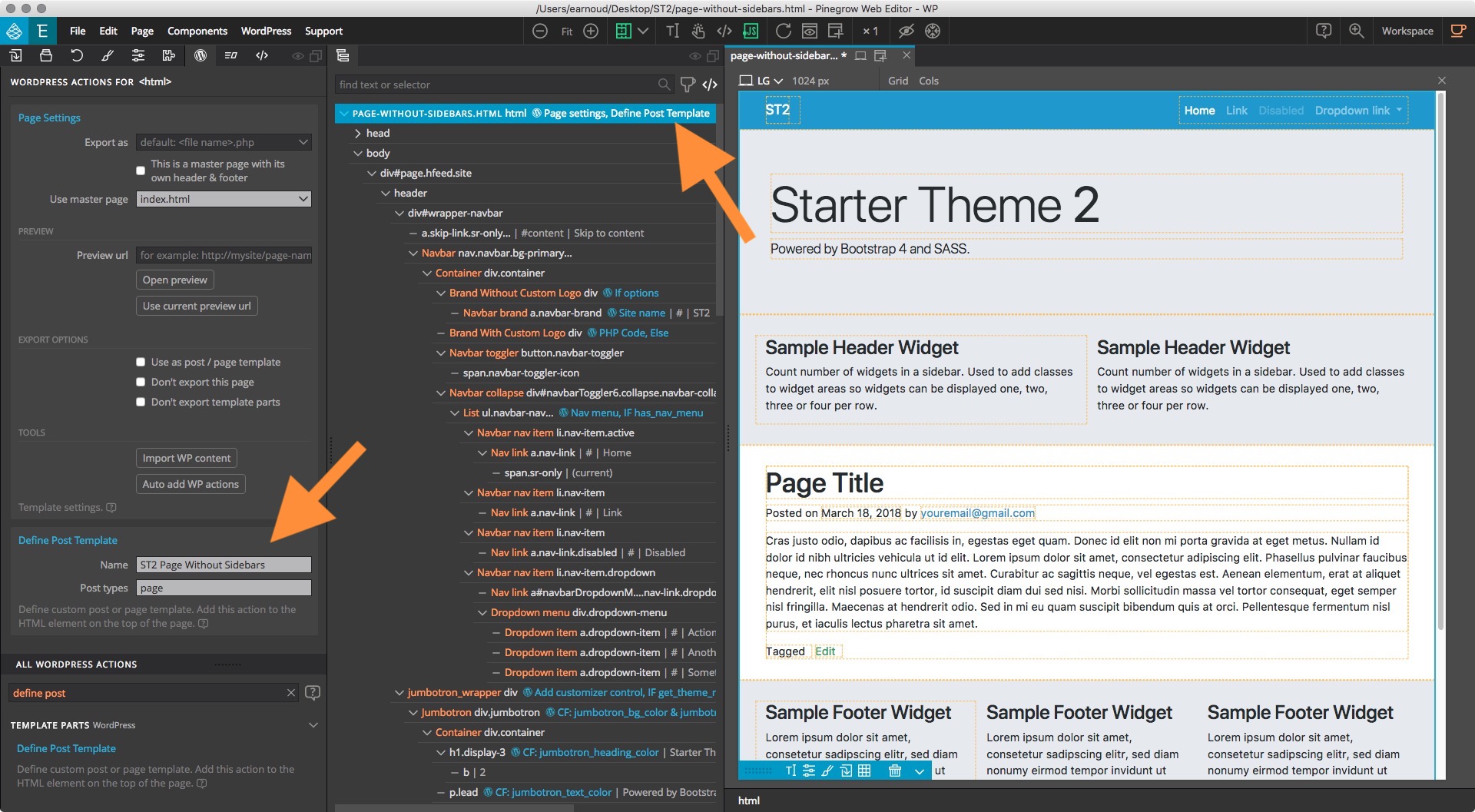 There is a new and better way to work with wordpress custom post types. A guide to WordPress templates for posts, pages and custom post types | Pinegrow Web Editor