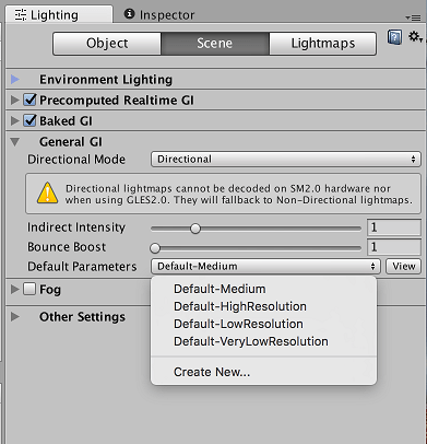 The project was unplayable and would barely reach 10 frames per second on a samsung galaxy tab 3. Unity Manual Lightmap Parameters