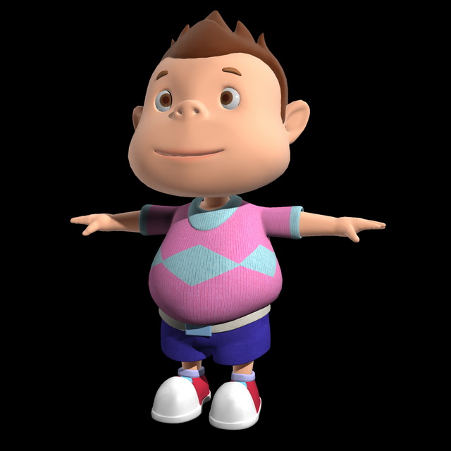 Cute Cartoon Boy 3d Model Download For Free