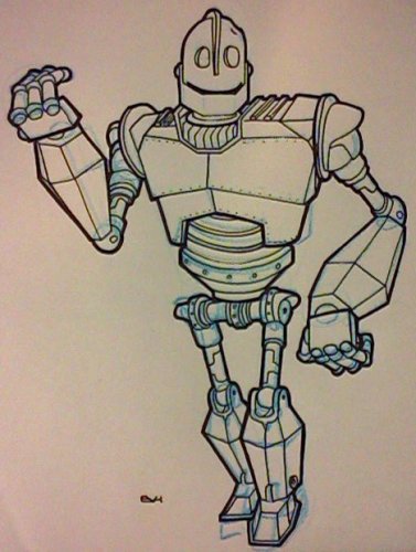 Drawing of the iron giant! Iron Giant Doodle A Day