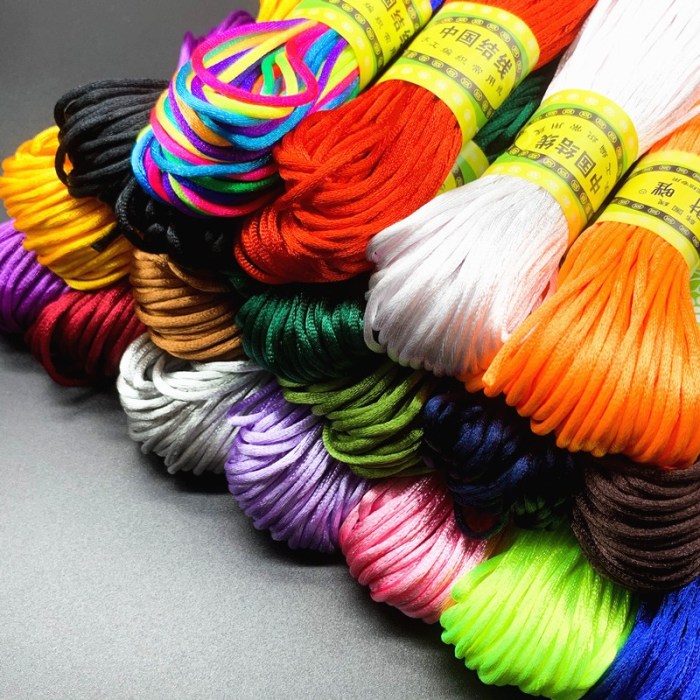 20 Yards/ bundle 2.5mm Polyester Braided Long Rope DIY Chinese Knot ...