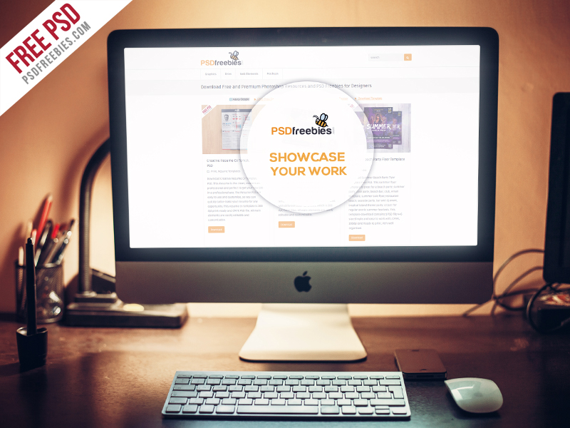 It is a photoshop mockup, so it is simple to edit with smart layers. Apple Imac Desktop Mockup Free Psd Download Psd