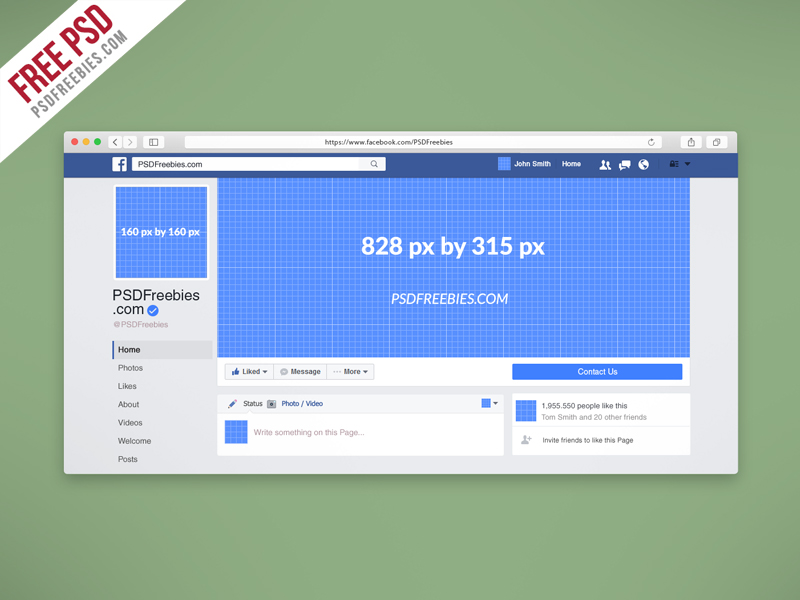 Each iphone is separately so you can easily move or remove the object if you want, even change the color of the iphone. Facebook Page Mockup 2016 Free Psd Download Psd