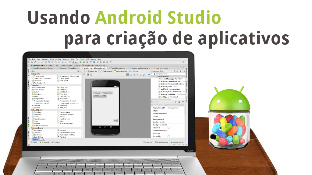 Usando Android Studio para criação de aplicativos Dragão sem Chama