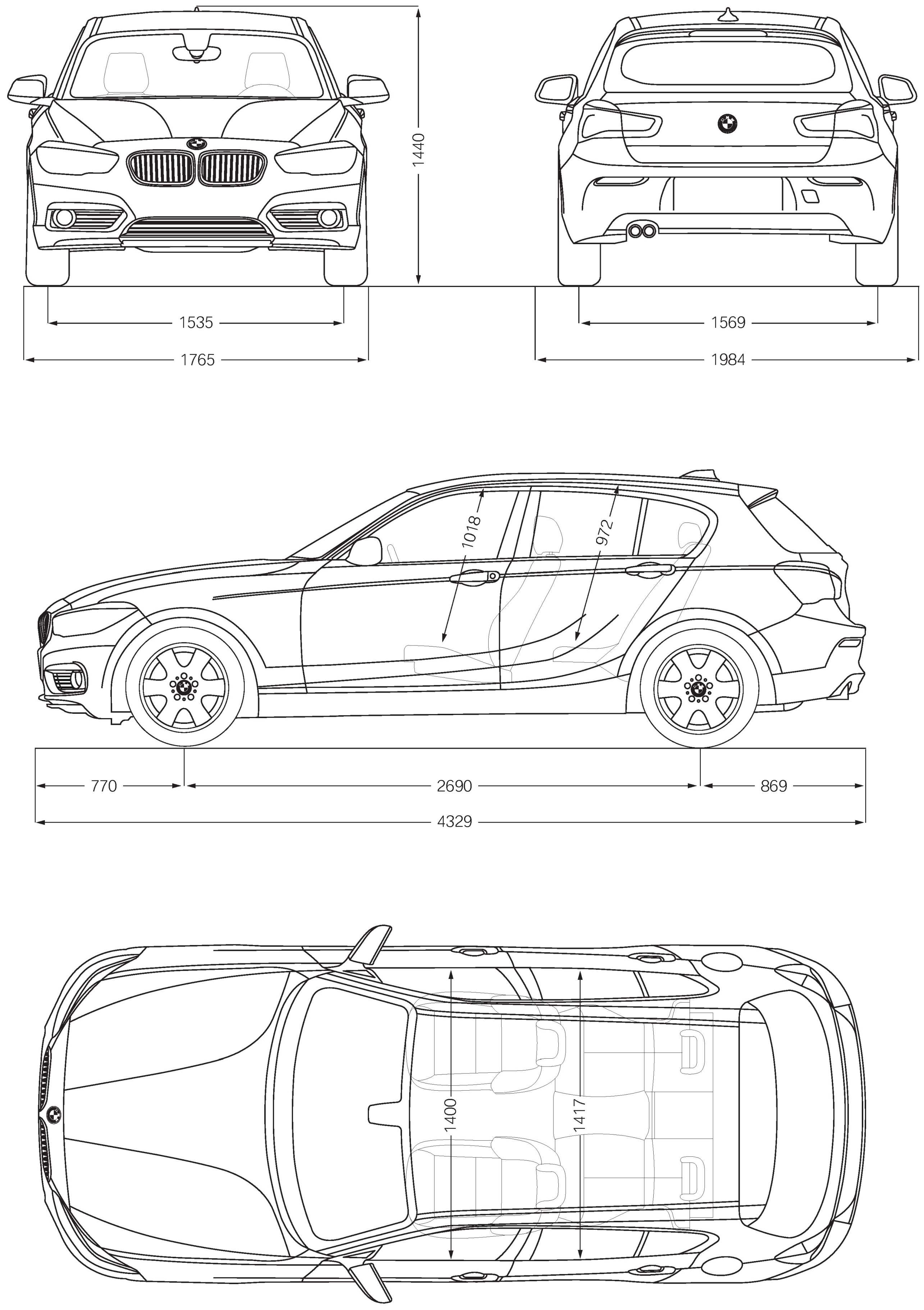 Bmw 1 Series F20 2015 Blueprint Download Free Blueprint For 3d Modeling