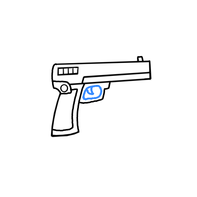 At the inner corner of the l shape, draw a rectangle with an oval inside it. How To Draw A Pistol Step By Step Easy Drawing Guides Drawing Howtos