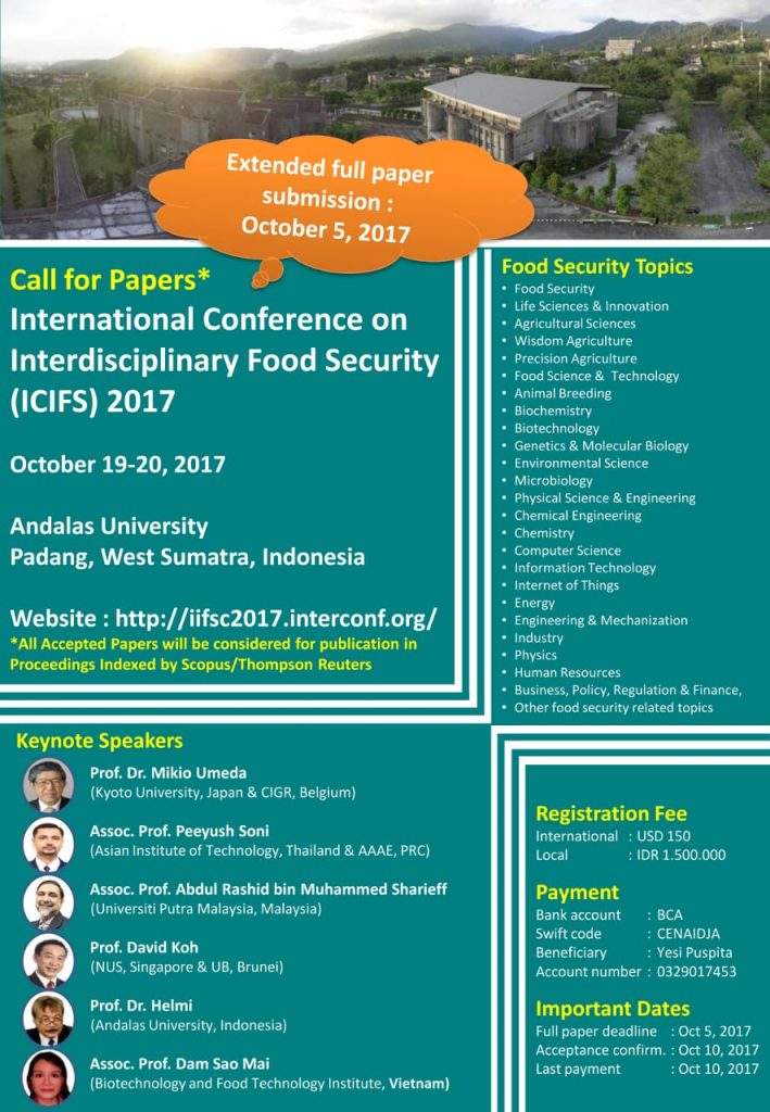 Question 6 answers apr 20, 2016 we already tried few … Call For Papers International Conference On Interdisciplinary Food Security Drpm