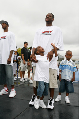 Dwyane Wade and his son, Zaire.