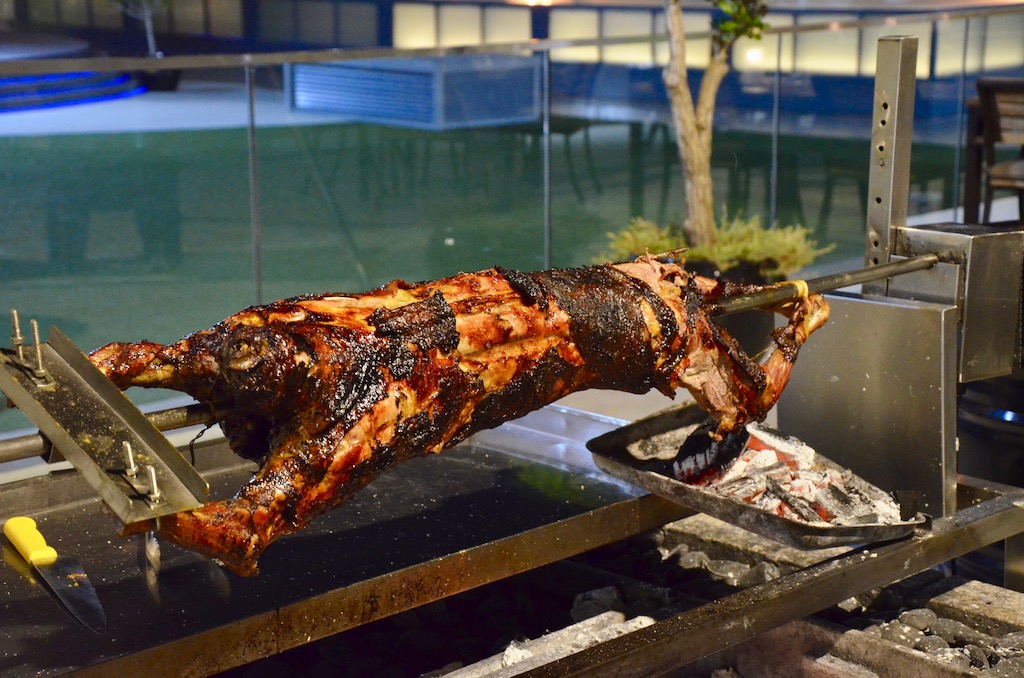 Whole Lamb on Charcoal Grill