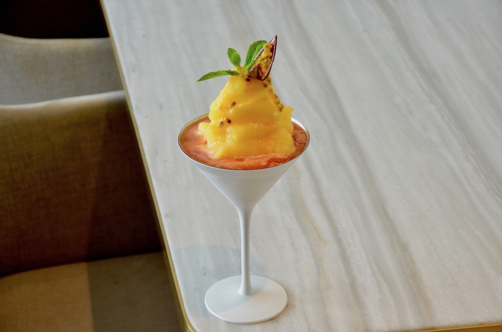 Passion Fruit Martini – AED 34 – orange juice, passion fruit, lime and