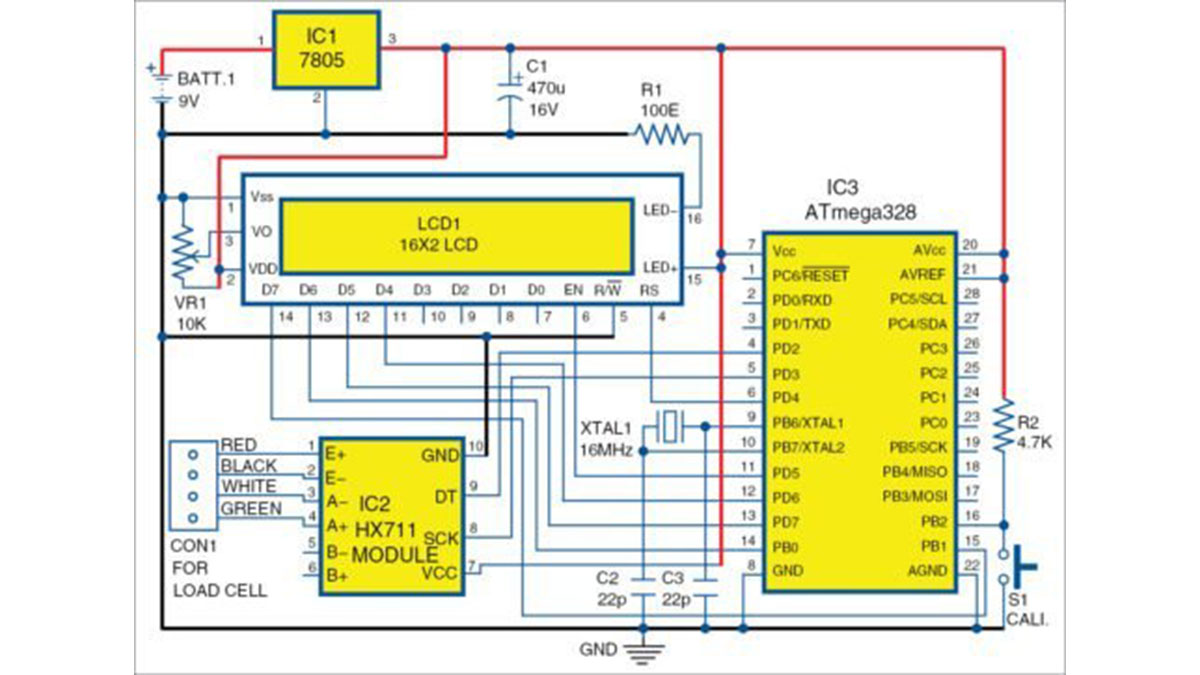 Strain Gauge Arduino Circuit Diagram