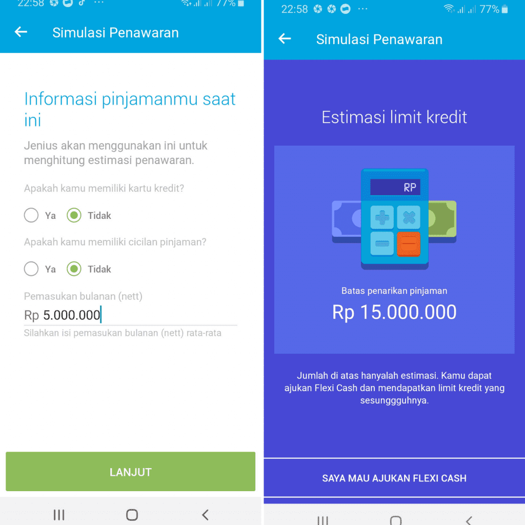 Saya ada pinjaman melalui flexi cash jenius btpn, dengan awal pinjaman di tahun 2019 dan tenor 14x. Review Jenius Btpn Flexi Cash Cicilan Dana Tunai Tanpa Jaminan