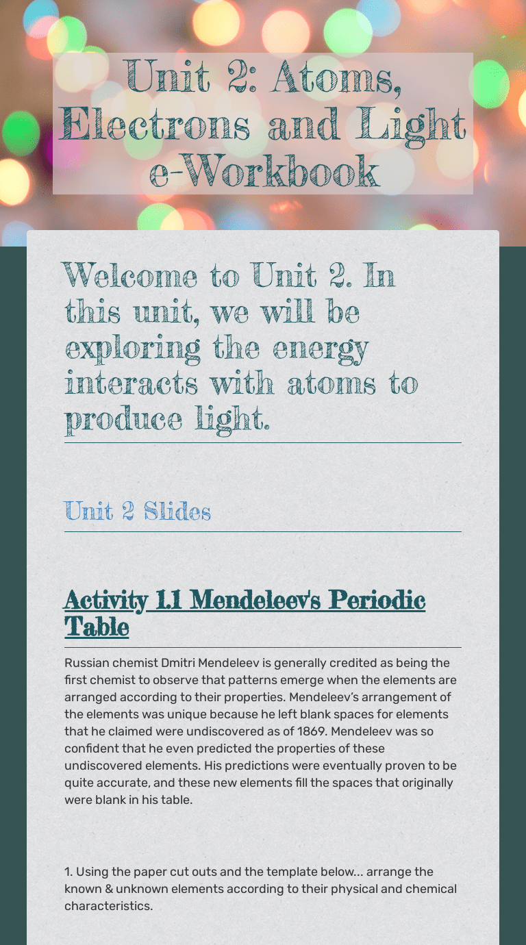 (they were giving me the answers to the worksheet, but not my question if this makes sense). Unit 2 Atoms Electrons And Light E Workbook Interactive Worksheet By Michael Zappala Wizer Me
