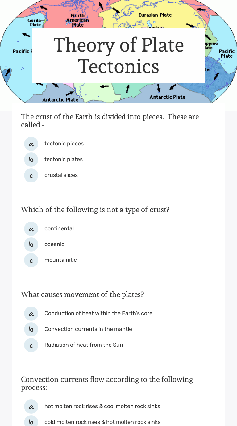 Browse our library of 7th grade social studies and history worksheets teaching resources to find the right materials for your classroom. Theory Of Plate Tectonics Interactive Worksheet By George Mills Wizer Me