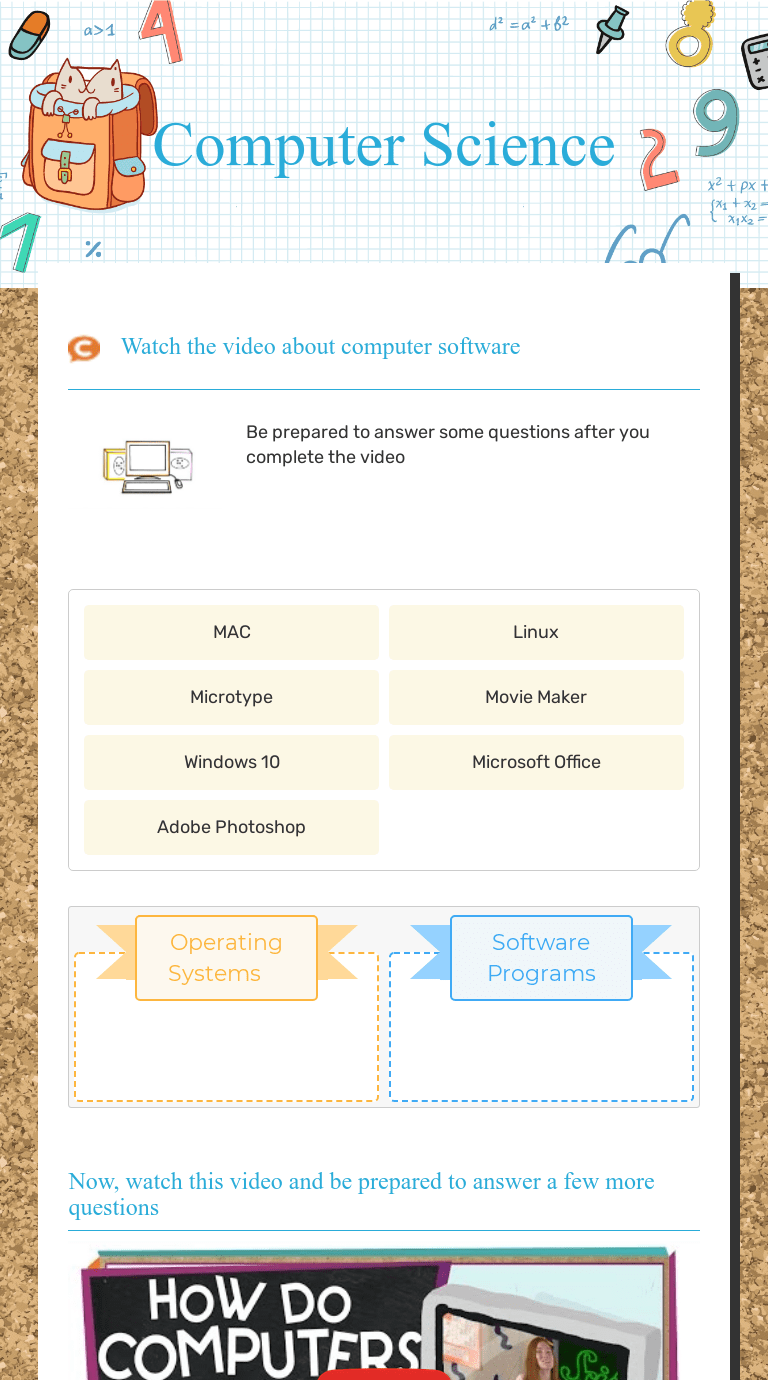 computer science interactive worksheet by elaine higuera