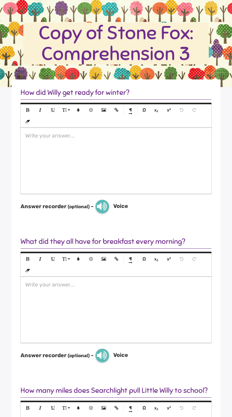 It is a level p book. Copy Of Stone Fox Comprehension 3 Interactive Worksheet By Kelsey Dewberry Wizer Me