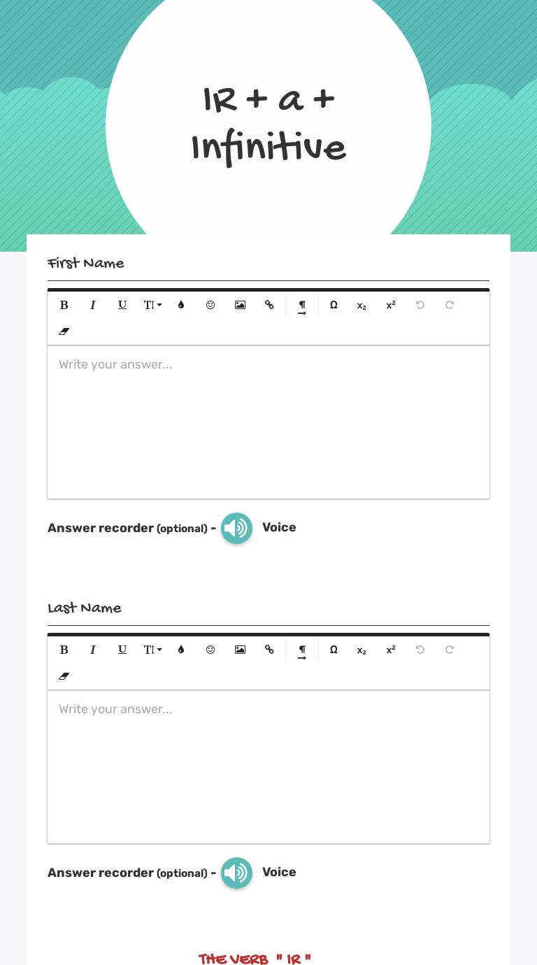 Around 80% of filers fall into this catego. Ir A Infinitive Interactive Worksheet By Alison Reeves Wizer Me