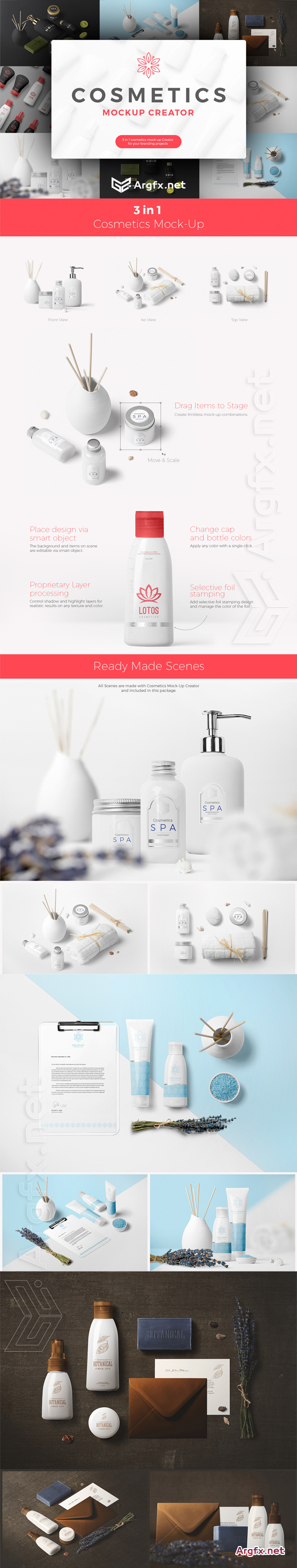 Cosmetics mockup creator allows you to create professional product images for your spa, salon, beauty and cosmetics projects. Cosmetics Mockup Creator Free Download Vector Stock Image