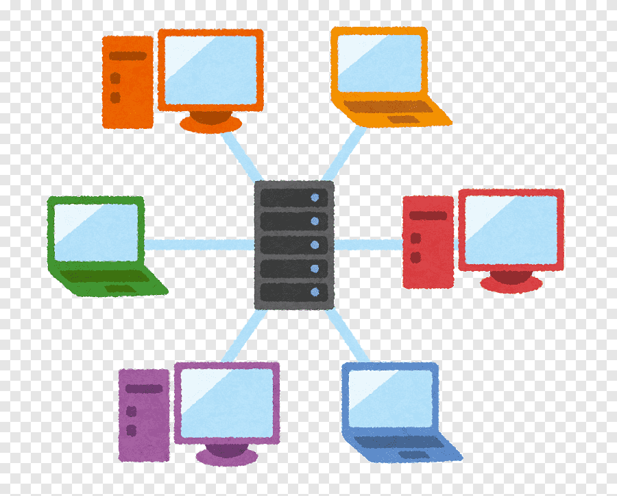Server Komputer peer-to-peer Model client-server Jaringan komputer Jaringan  terdistribusi, Vl, Jaringan komputer, persegi panjang png | PNGEgg