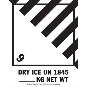 ٢٧ جمادى الآخرة ١٤٤١ هـ. Class 9 Un 1845 Dry Ice Labels By Asc Inc