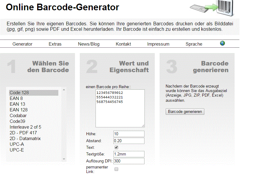 The generation of the barcodes is free of charge and you can also use the generated barcodes for commercial purposes. Barcode Generator Barcodes Erstellen Ean Hilfe Org