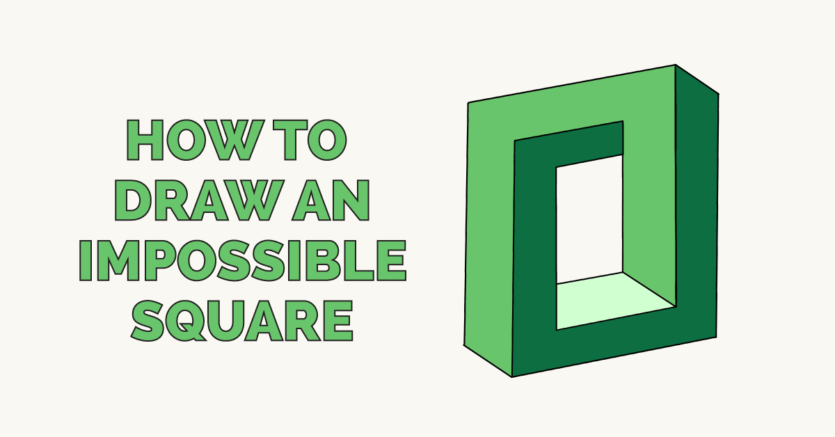 How To Draw An Impossible Square Really Easy Drawing Tutorial