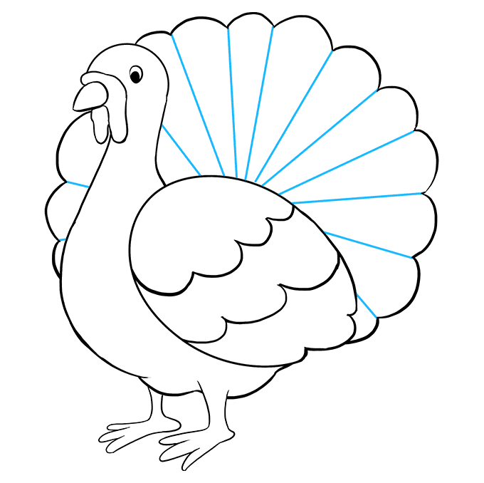 Draw a black eye with a small white dot inside of it to give the eye a more natural look. How To Draw A Turkey Really Easy Drawing Tutorial