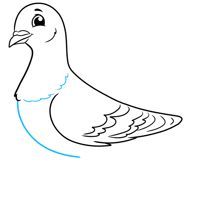 Flying birds silhouettes on white background. How To Draw A Pigeon Really Easy Drawing Tutorial