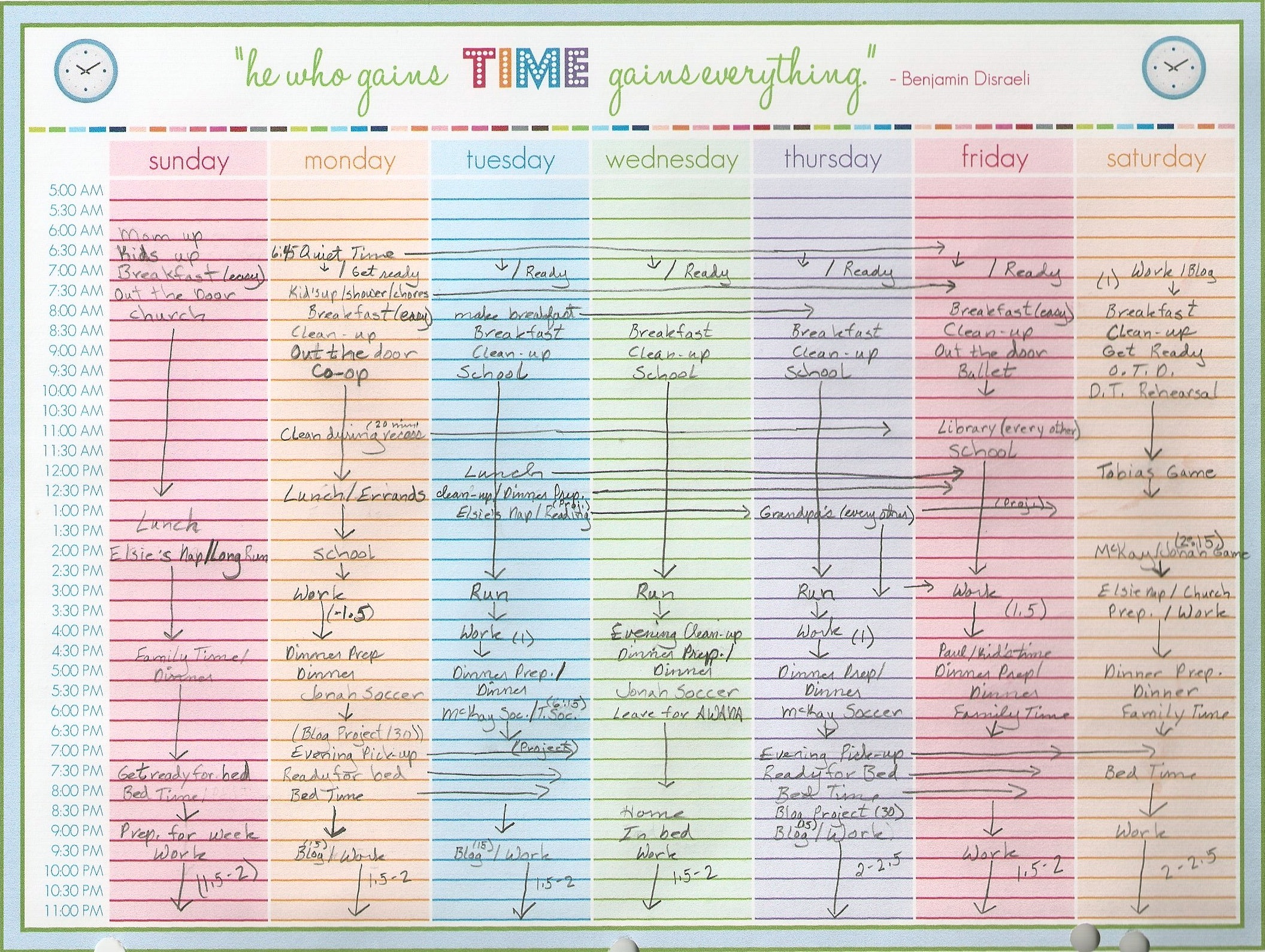 printable weekly schedule easy going organizer