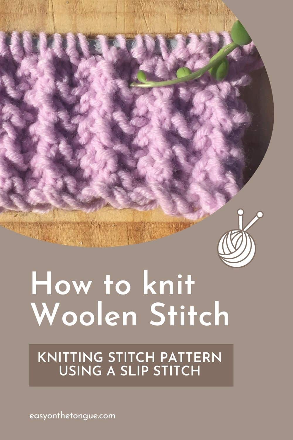 How To Knit Woolen Stitch A Slip Stitch Pattern
