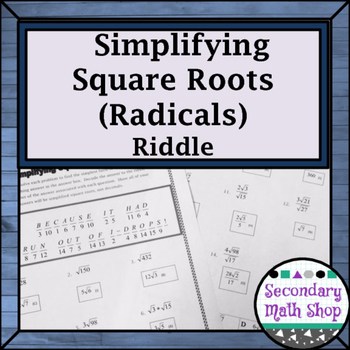 These exclusive exercises are a welcome. Right Triangles Geometry Simplifying Square Roots Riddle Worksheet