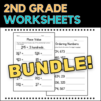 comparing and ordering numbers worksheets teaching resources tpt