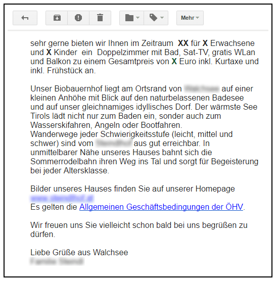 Das gehört in die hotelreservierung: Hotelreservierung Email Vorlage Tagung - So Lauft Ihre