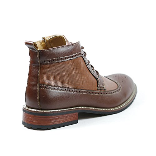 Ferro Aldo MFA806278 Men's Brown Lace Up Wing Tip Perforated Dress