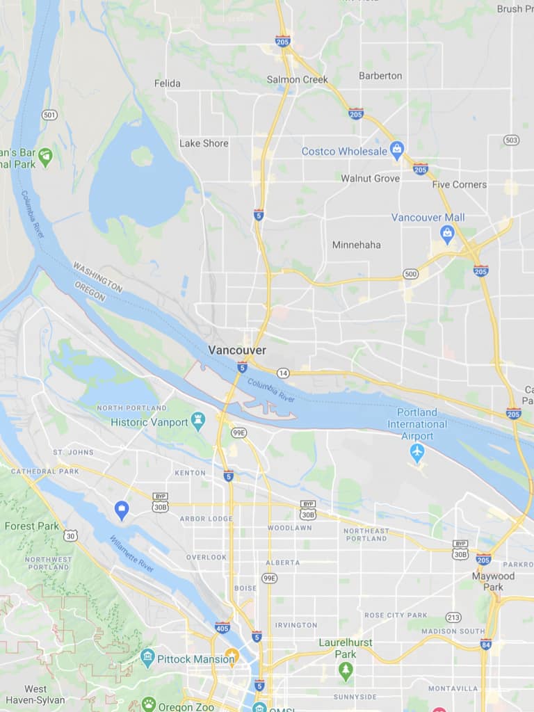 Contemporary Map Portland Oregon - Google Maps