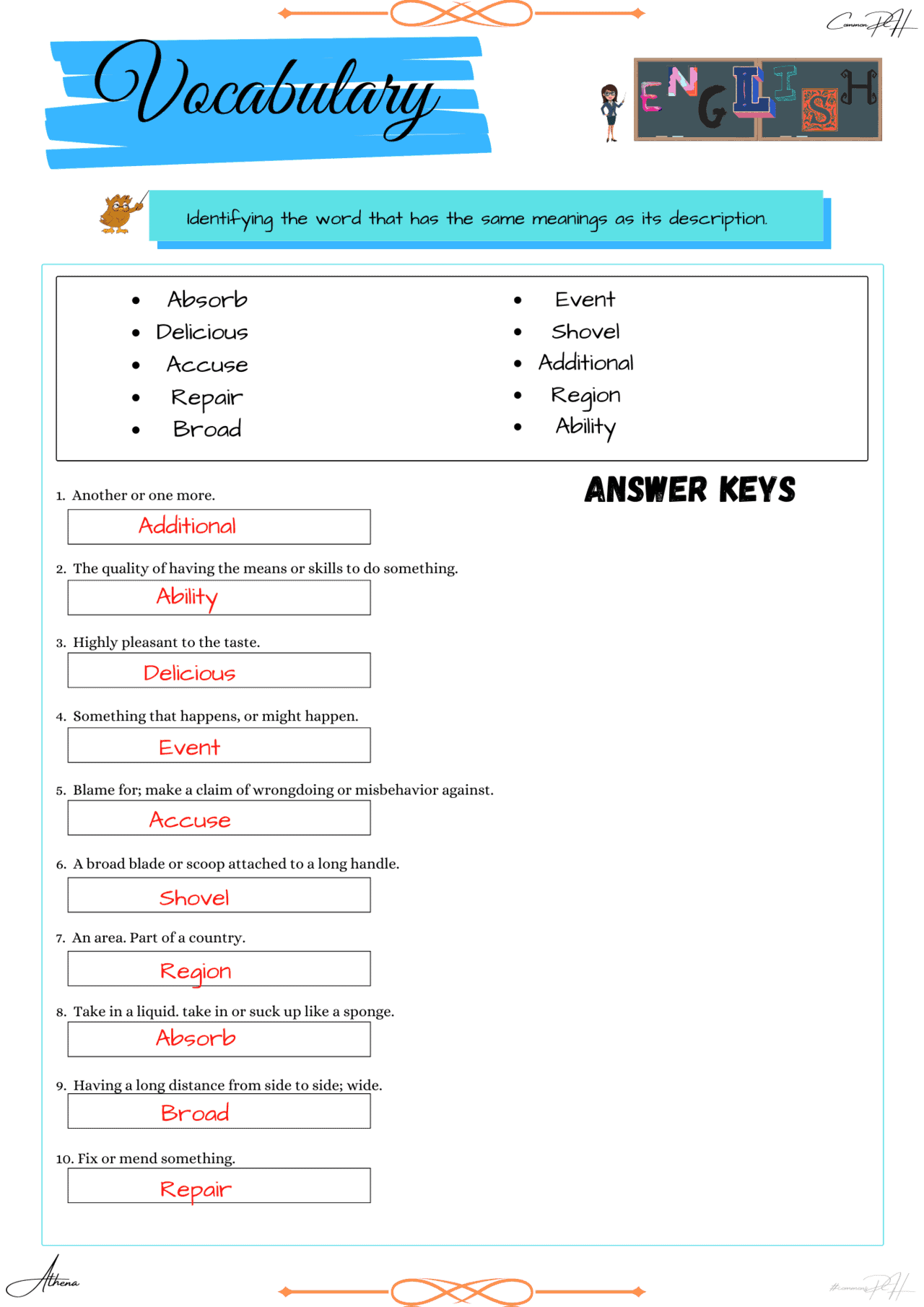 grade 3 english worksheets vocabulary education ph