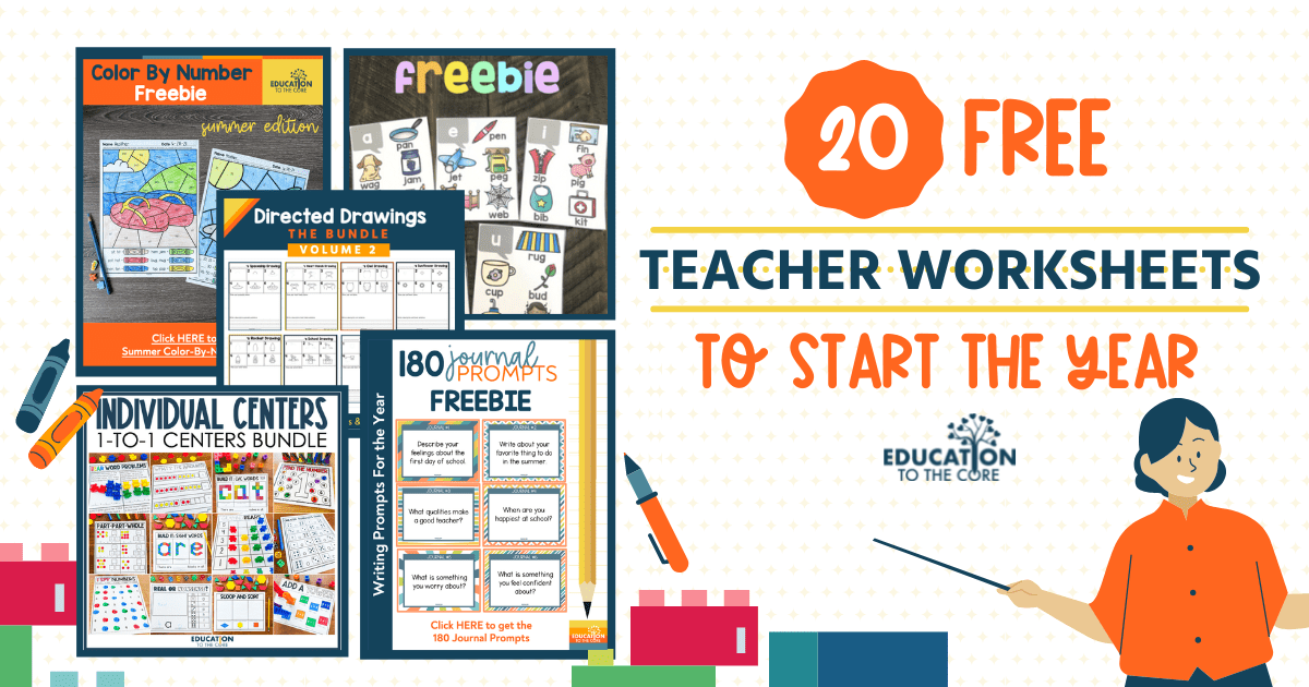 When children need extra practice using their reading skills, it helps to have worksheets available. 20 Free Teacher Worksheets To Start The Year Education To The Core