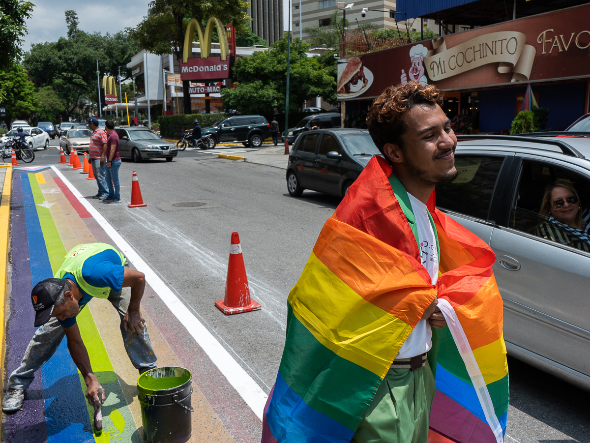 Protesta venezuela contra la homofobia y transfobia