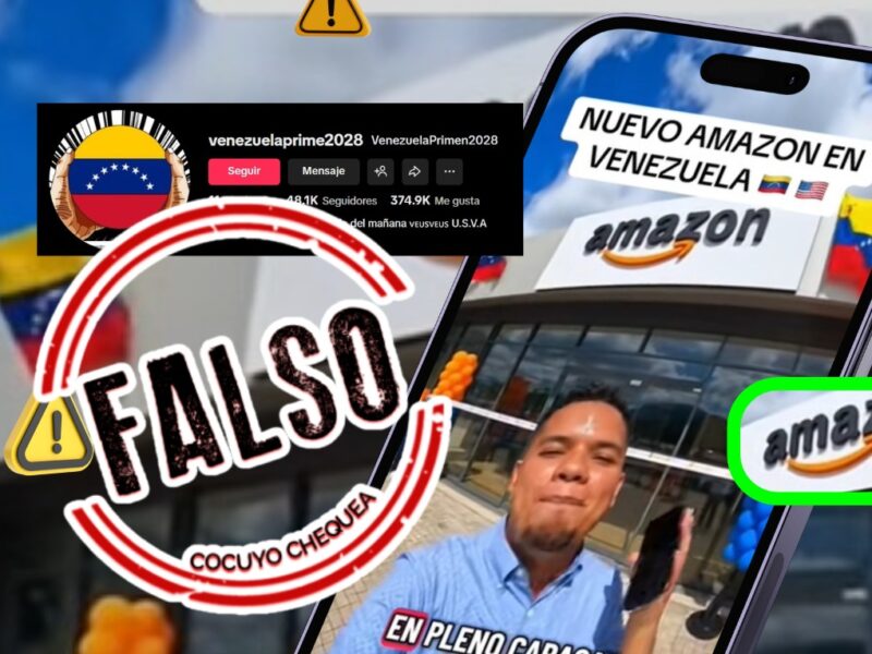 El “primer Amazon en Caracas” no existe: es un vídeo de IA de una cuenta de TikTok sobre la «Venezuela del mañana»