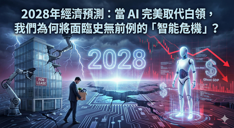 2028年經濟預測：當 AI 完美取代白領，我們為何將面臨史無前例的「智能危機」？