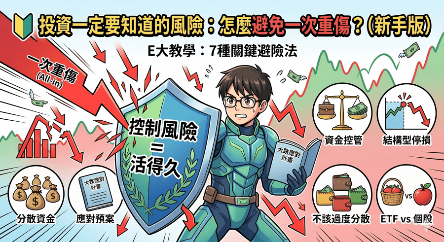 【投資風險全攻略】如何建立防禦底層邏輯？從資金配置到結構型停損，拒絕 All-in 慘劇