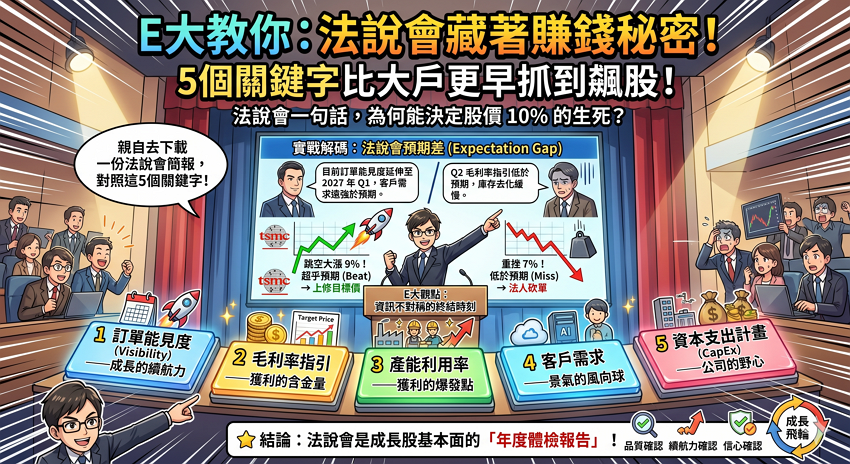 法說會是什麼？對股價影響有哪些？E大教你：看懂「業績指引」，掌握成長股最強進場點
