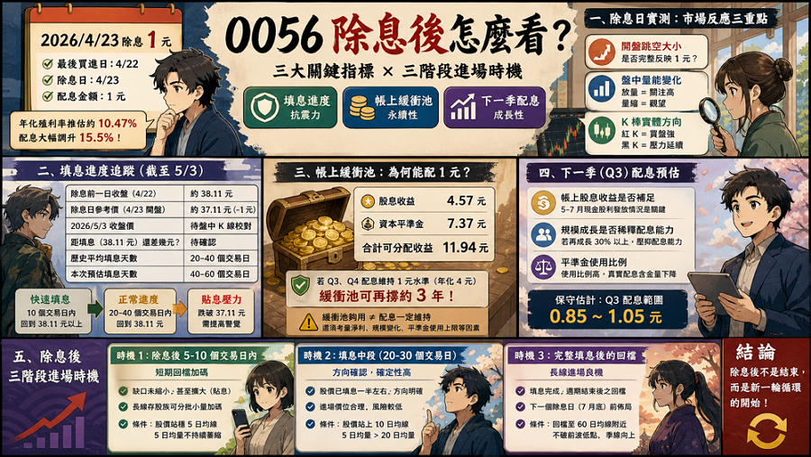 2026年5月0056配息追蹤：最新殖利率估算與歷年填息數據客觀解析