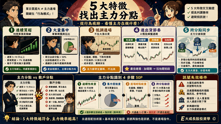 2026 主力分點辨識全攻略：掌握籌碼特徵與關鍵分點判讀技巧