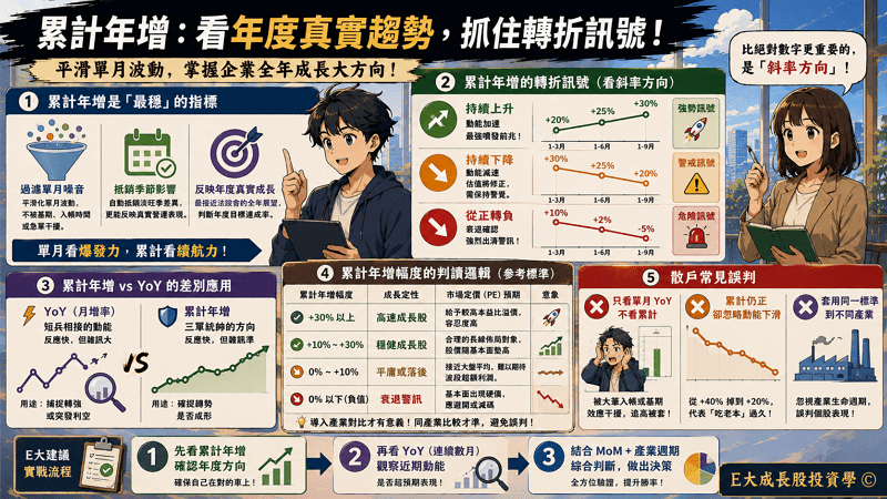 2026 營收分析進階 SOP：活用 YoY 與 MoM 數據，掌握成長股選股邏輯