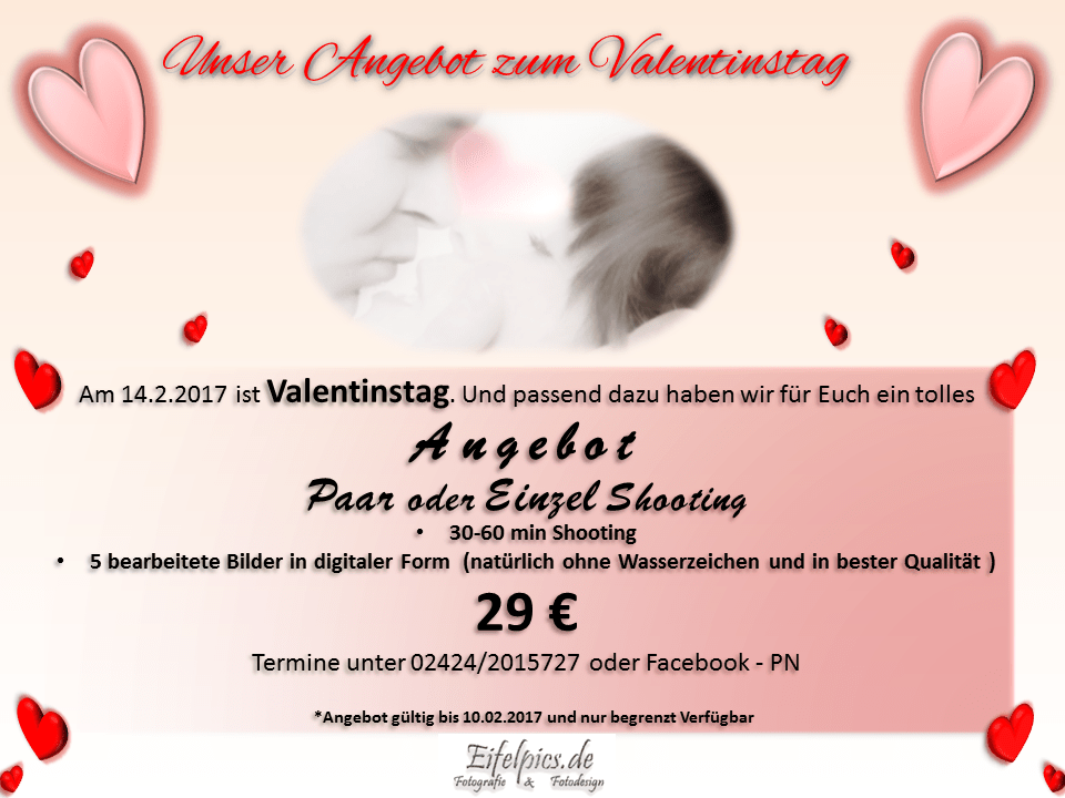 Einzel Oder Paar Fotoshooting Zum Valentinstag Angebot Im