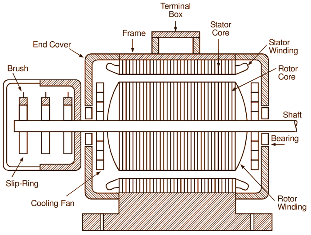 Schematic Diagram Of Squirrel Cage Induction Motor