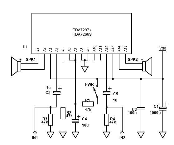 Tda7266Sa Amplifier Circuit Diagram Free Download - Aseplinggis.com