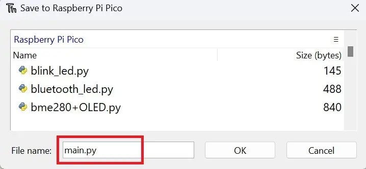 Raspberry Pi Pico Serial Communication Example Micropython Code