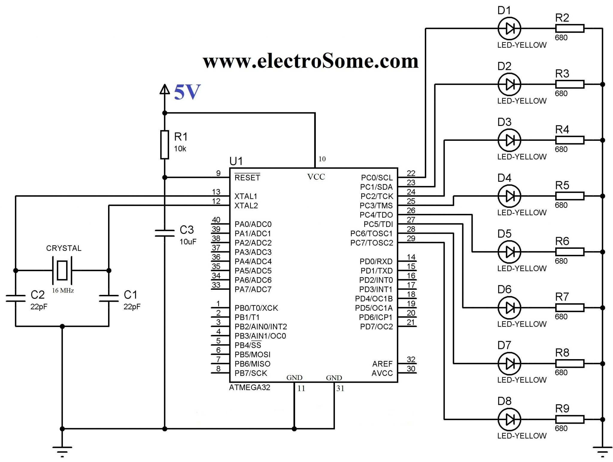 Avr Microcontroller Programmer Circuit Diagram - Circuit Diagram